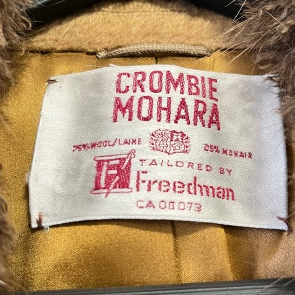 Vintage Crombie Mohara Wool Mohair Coat With Real Fur Collar - Picture 3 of 16